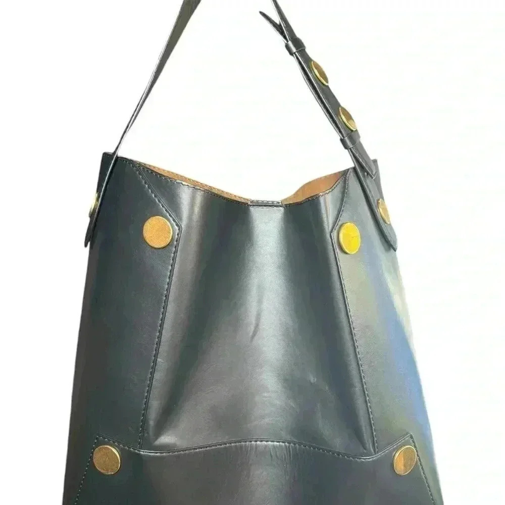Stella Mc Cartney Stella Popper Bucket Bag Black Color Gold Hardware. - Picture 10 of 14